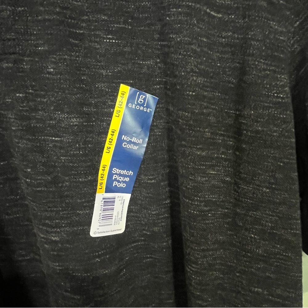 6/$25 George Black Polo Shirt - Picture 3 of 5